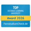 Germany's most popular distance university, awarded in 2025 by FernstudiumCheck.de.