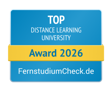 Germany's most popular distance university, awarded in 2025 by FernstudiumCheck.de.